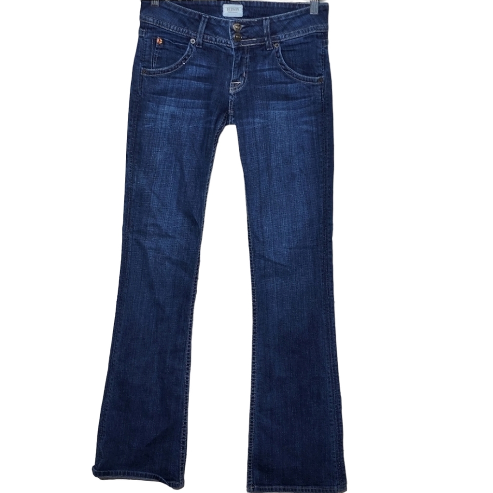 Hudson Low Rise Dark Wash Flare Jeans, Size 26